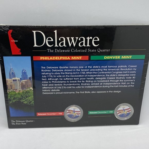 Colorized State Quarter NEW Philadelphia and Denver Mint -- Delaware - Picture 1 of 2
